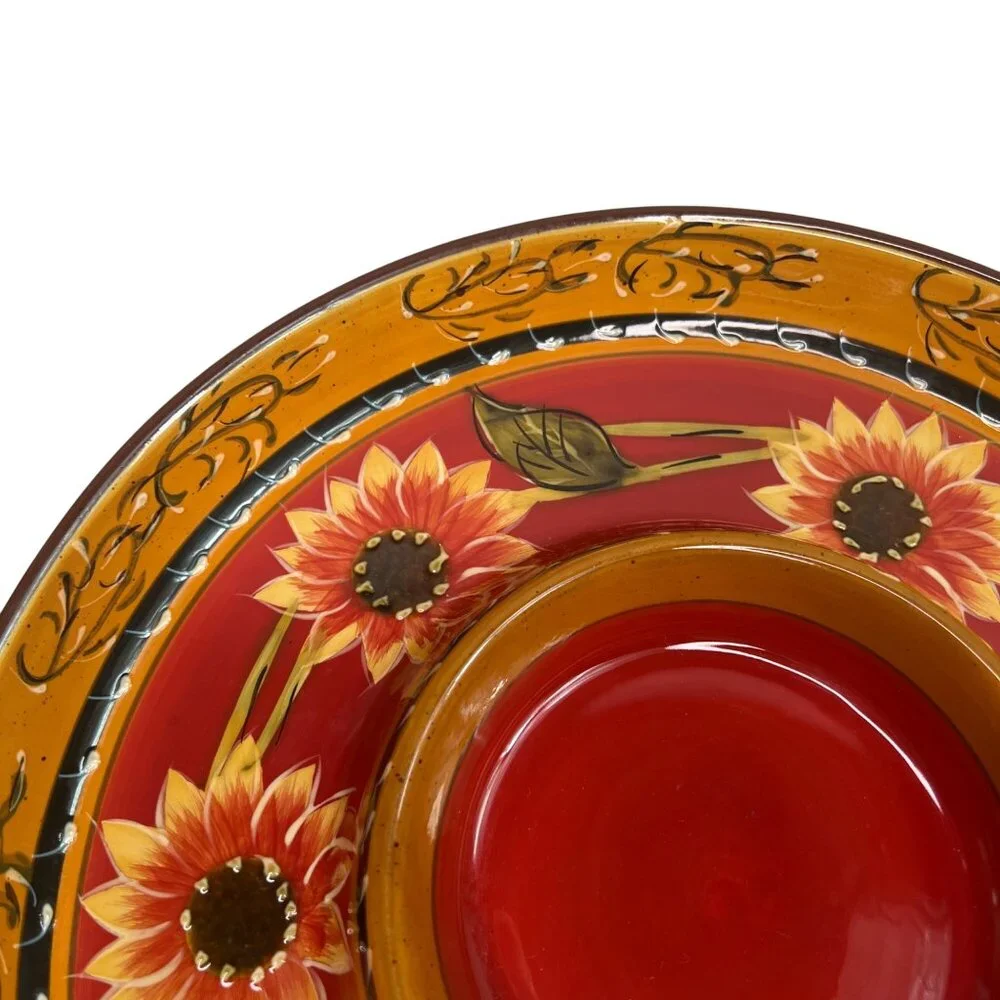 Pier 1 Sunflower Chip and Dip Server 12